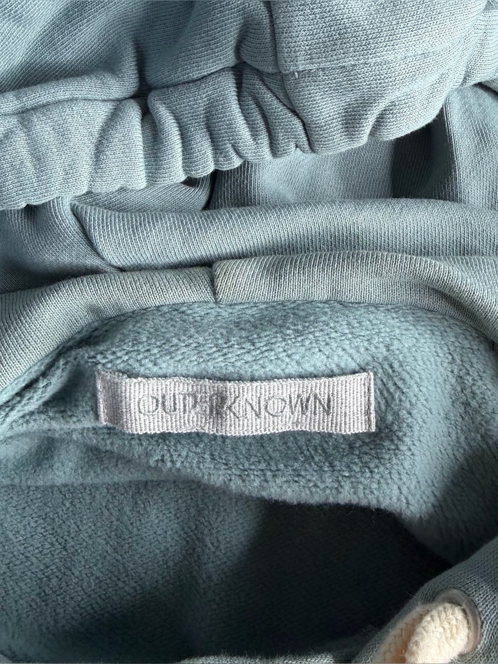 Outerknown All-Day Colorblock Hoodie XL Ash Blue organic Gorpcore sweatshirt - Picture 7 of 13